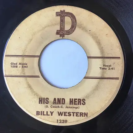 Billy Western - Worn Out Words / His And Hers