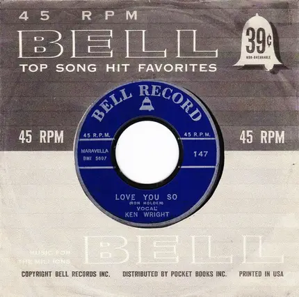 Billy Winter , Ken Wright - Trouble In Paradise /  Love You So