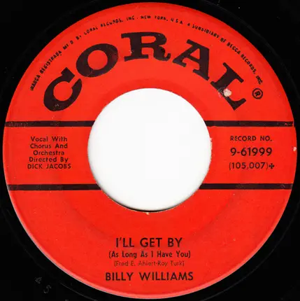 Billy Williams - It's Prayin' Time / I'll Get By (As Long As I Have You)