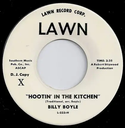 Billy Boyle - Hootin' In The Kitchen / Lovers Hill