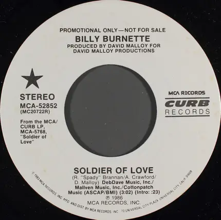 Billy Burnette - Soldier of Love