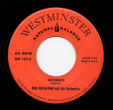 Billy Butterfield And His Orchestra - Stardust / Goodbye