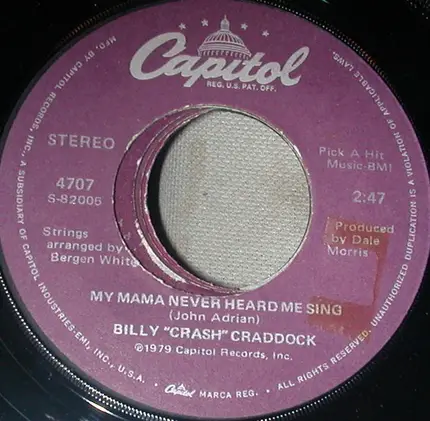 Billy 'Crash' Craddock - My Mama Never Heard Me Sing