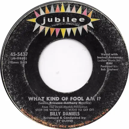 Billy Daniels - Gonna Build A Mountain / What Kind Of Fool Am I?