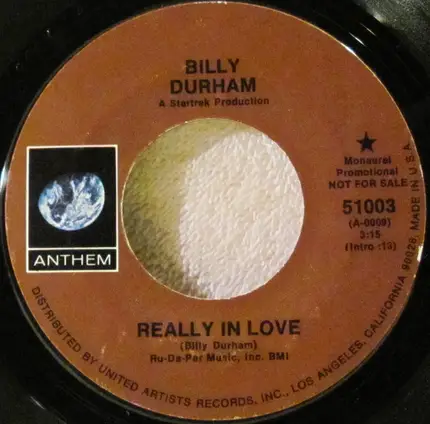 Billy Durham - Really In Love / Let Me Be The One