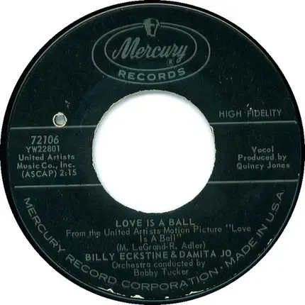 Billy Eckstine & Damita Jo - Love Is A Ball