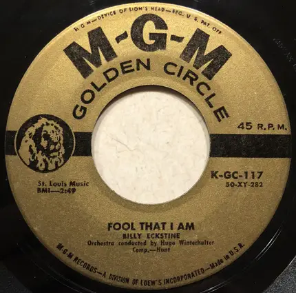 Billy Eckstine - Temptation / Fool That I Am