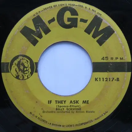 Billy Eckstine - Hold Me Close To You / If They Ask Me