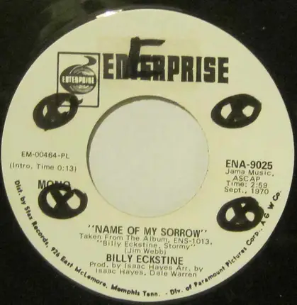 Billy Eckstine - Name Of My Sorrow