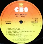 LP - Billy Field - Bad Habits