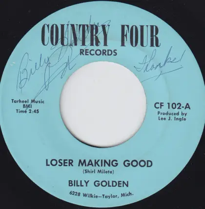 Billy Golden - Loser Making Good / Life's Little Pleasures