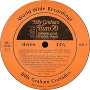 LP - Billy Graham - Euro '70: Where East Meets West