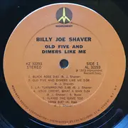 LP - Billy Joe Shaver - Old Five And Dimers Like Me - 1st US. brown Monument labels