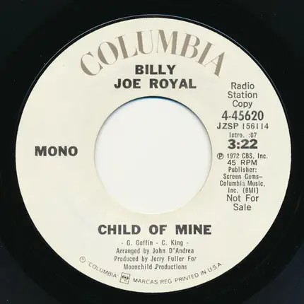 Billy Joe Royal - Child Of Mine / Child Of Mine
