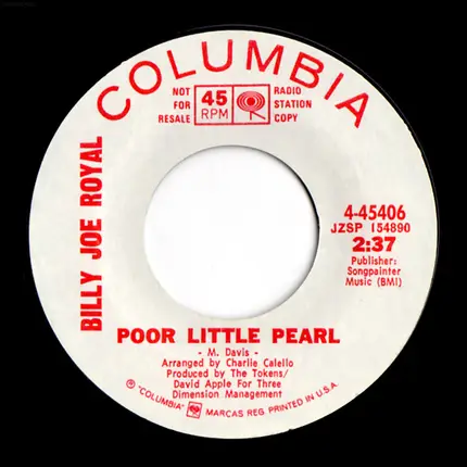 Billy Joe Royal - Poor Little Pearl