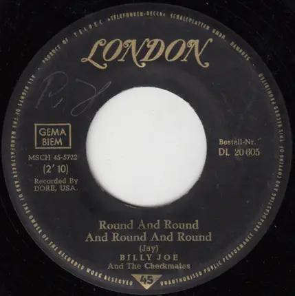 Billy Joe & The Checkmates - Percolator / Round And Round And Round And Round
