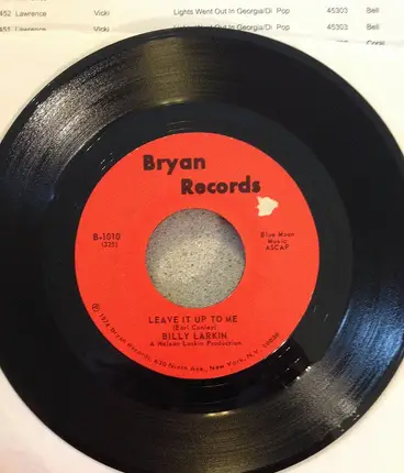 Billy Larkin - When You Left / Leave It Up To Me