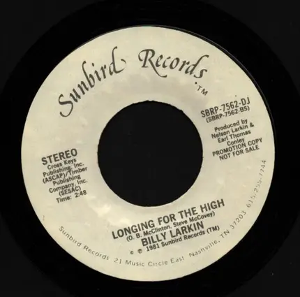 Billy Larkin - Longing For The High