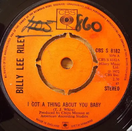 Billy Lee Riley - I Got A Thing About You Baby