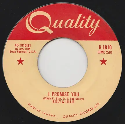 Billy & Lillie - I Promise You / Lucky Ladybug