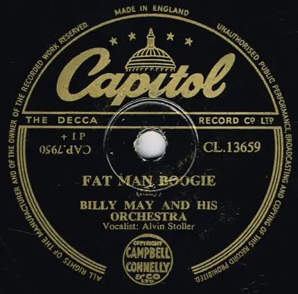 Billy May And His Orchestra - When My Sugar Walks Down The Street / Fat Man Boogie