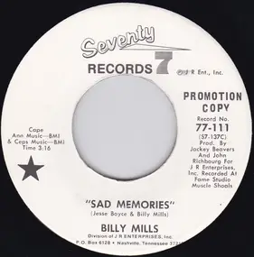 Billy Mills - Sad Memories / Easy Goin' Fellow