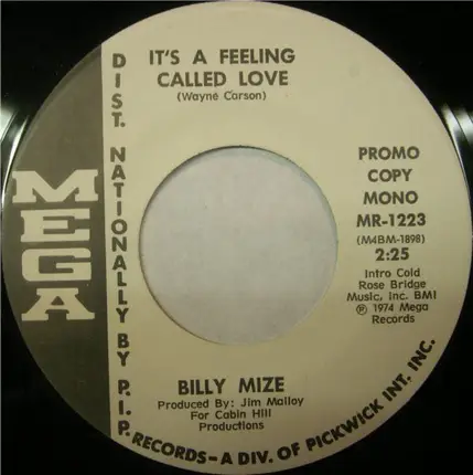 Billy Mize - It's A Feeling Called Love