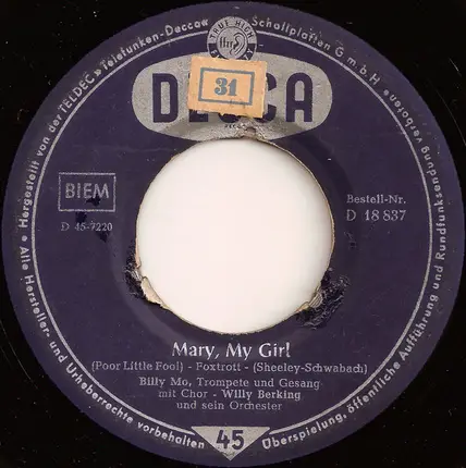 Billy Mo - Swing, Methusalem