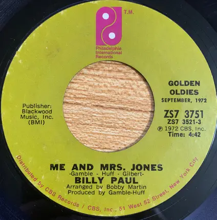 Billy Paul - Me And Mrs. Jones / This Is Your Life