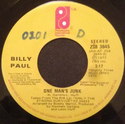 Billy Paul - Don't Give Up On Us