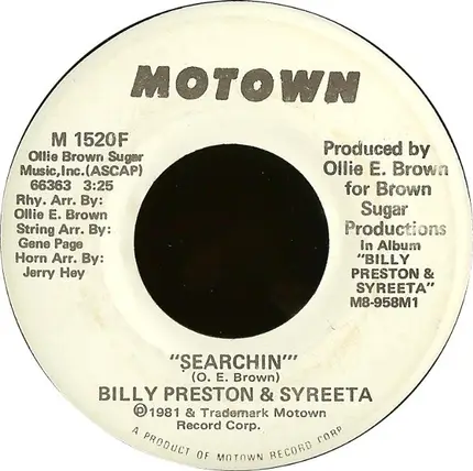 Billy Preston & Syreeta - Searchin'