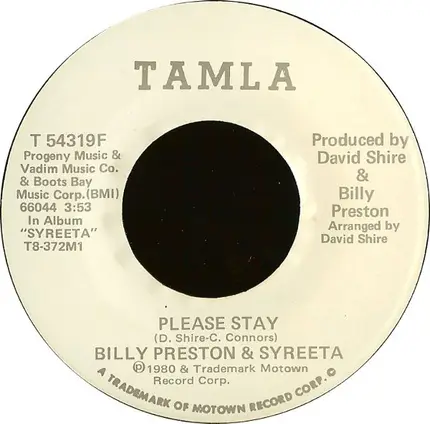 Billy Preston & Syreeta - Please Stay