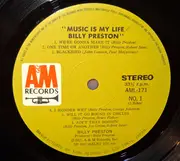 LP - Billy Preston - Music Is My Life - INSERT