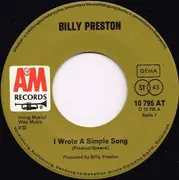7inch Vinyl Single - Billy Preston - I Wrote A Simple Song