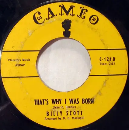 Billy Scott - You're The Greatest / That's Why I Was Born