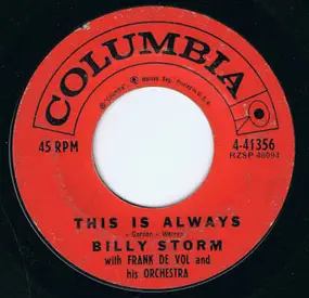 Billy Storm - This Is Always / I've Come Of Age