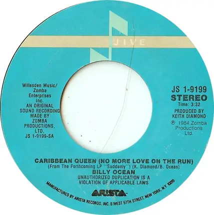 Billy Ocean - Caribbean Queen (No More Love On The Run)