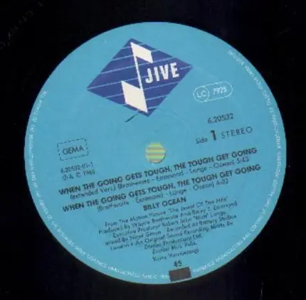 Billy Ocean - When The Going Gets Tough, The Tough Get Going