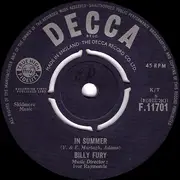 7'' - Billy Fury - I'll Never Fall In Love Again / In  Summer