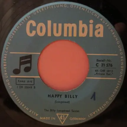 Billy Longstreet Sextet - Happy Billy / Home On The Rance