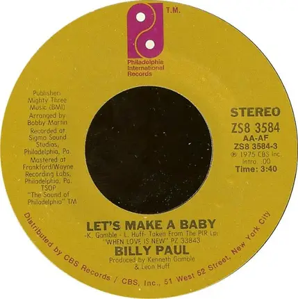 Billy Paul - Let's Make A Baby