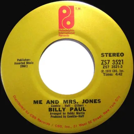 Billy Paul - Me And Mrs. Jones