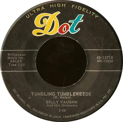 Billy Vaughn And His Orchestra - Trying / Tumbling Tumbleweeds