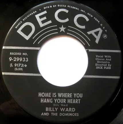 Billy Ward And His Dominoes - St. Therese Of The Roses / Home Is Where You Hang Your Heart