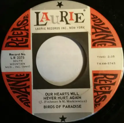 Birds Of Paradise - Lovers Melody / Our Hearts Will Never Hurt Again