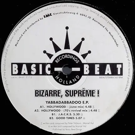 Bizarre, Supreme! - Yabbadabbadoo E.P.