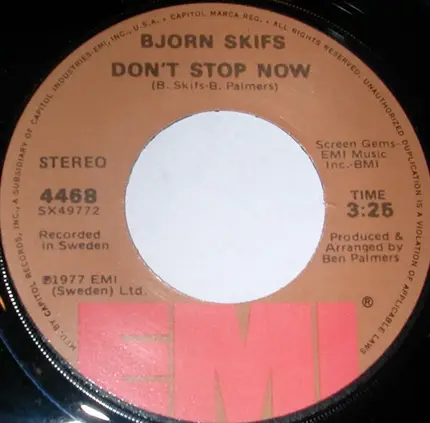 Björn Skifs - You Better Run / Don't Stop Now