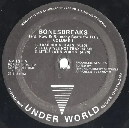 Bonesbreaks - Hard, Raw & Raunchy Beats For DJ's Volume 1