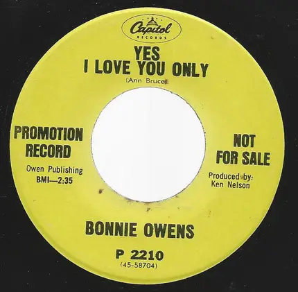Bonnie Owens - Yes I Love You Only