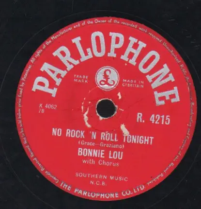 Bonnie Lou - No Rock 'N Roll Tonight / One Track Love